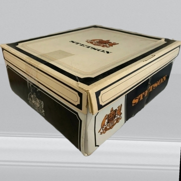 VINTAGE Royal Stetson Fedora Long Oval Size 7 in Box Forest Green - Picture 11 of 11